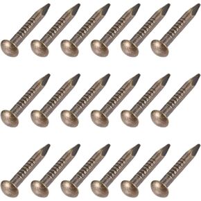 Small Nails (2x15mm) 60pcs, Brass Tiny Hardware Nails - for Household Woodworking, Bronze Tone