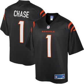 قميص NFL PRO LINE الرجالي Ja'Marr Chase باللون الأسود من Cincinnati Bengals طبق الأصل