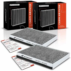A-Premium 2-PC Cabin Air Filter with Activated Carbon Compatible with Kia Models - Soul 2014 2015 2016 2017 2018 2019, Soul EV 2015-2019 - Behind Glove Box - Replace# 97133-B2000, 97133B2000