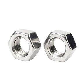 1/4-20 Stainless Hex Nuts (50 Pack), 18-8 (304) Stainless Steel Bright Finish Full Thread Anti Corrosion Coarse Hex Nut Commercial Grade Hardware Nuts for Boats, Dock, Car