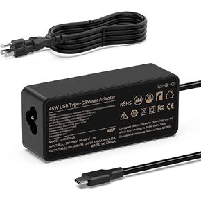 for 45W USB C Charger Laptop Chromebook HP Lenovo Acer Asus Dell Samsung Google Computer Type C Fast Charging Power Adapter