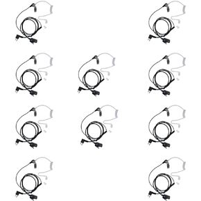 CLS 1110 Earpiece for Motorola,Acoustic Tube Earpiece Compatible with cp200d cp200 cls1110 rdm2070d cls1410 cp185 walkie Talkie 2 Way Radio 10 Pack