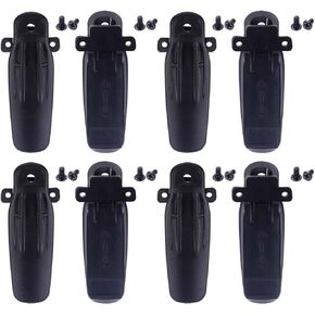 KBH-11 Belt Clip for Kenwood TK-2180 TK-3180 TK-5200 TK-5220 TK-5310 TK-5320 NX-5200 NX-5300 NX-5400 NX-200 NX-200G NX-210 NX-210GK NX-300 NX-300G Portable Radio Walkie Talkie Back Clip,8 Pack