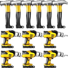Lenwen 12pcs Hammer Balloons Drill Balloons 17 Inch Inflatable Toys Construction Party Decorations Electric Screwdriver Decorations for Father's Day Husband Boyfriend Birthday Party