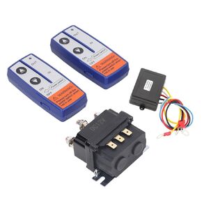 Industrial Winch Relay 12V 250A with Remote Controller and Contactor Switch for ATV UTV 2000 to 5000lbs Winch, Includes 6 Ovsor Protecting Caps