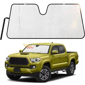 JOYTUTUS Windshield Sun Shade Compatible with 2016-2023 Tacoma 3rd Gen Sunshade Windshield Sun Visor, Foldable Windshield Sun Shield