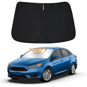 D-Lumina Windshield Sun Shade for 2012-2018 Fo-rd Focus ST RS, Foldable Front Sun Visor for UV Rays & Sun Heat Protection Interior Accessories