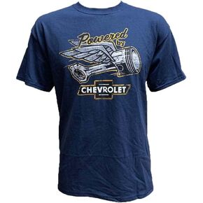 Apparel Men's Graphic T-Shirt, Chevy Powered Piston - Throwback Chevy Tee, Gift for Car Enthusiasts, Mechanics
