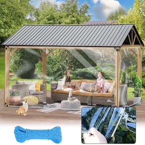 Clear Tarp 3x6ft Clear Tarps Heavy Duty Water Resistant,14Mil Thickened Transparent Tear Resistant PVC Vinyl Tarpaulin Enclosurewith Grommets and Reinforced Edges for Patio,Porch and Outdoor