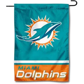 Miami Dolphins Double Sided Garden Flag