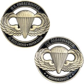 Joygulls American Paratrooper Challenge Coin US Hollow Collection Commemorative Coin