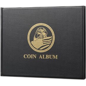 كتاب حامل مجموعة العملات المعدنية من مودور لهواة التجميع، لوازم تنظيم ألبوم تخزين العملات المعدنية للدايم والسنت والنيكل والربع ونصف الدولار وعملات الدولار الفضية in Kuwait