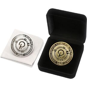 Gold Binance Coin Set Crypto Coins Commemorative Golden BNB Coin Collector Gifts (Buy One Get One Silver Binance Coin)