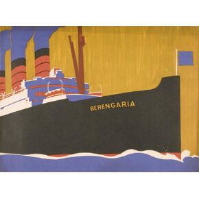 Posterazzi Cunard Line Promotional Brochure For Berengaria Circa 1930 Poster Print, (32 x 24)