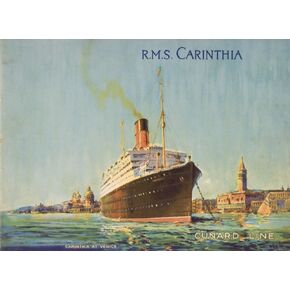 Posterazzi Cunard Line Promotional Brochure For The Rms Carinthia Circa 1926-1930 Poster Print, (16 x 12)