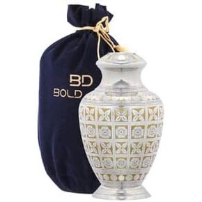 BOLD & DIVINE Crocodile Leather Texture Cremation Urn | Human Ashes Adult Memorial urn, Burial, Funeral Cremation Urns | 200 Cubic Inches (Large/Adult)