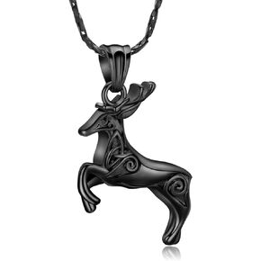 Cremation Jewelry Viking Sika Deer Urn Necklace for Ashes for Men Ashes Keepsake Urn Jewelry for Human Ashes/Pet Ashes,Wolf Jewelry Gift