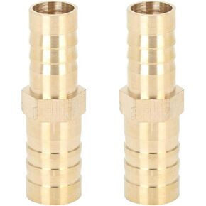 X AUTOHAUX 2 Pcs 6mm to 4mm Brass Barb Hose Fitting Straight Connector Adaptor for Air Water Gas Oil