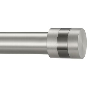 1Inch Diameter Single Curtain Rods with Decorative Finials 72-144inch, Matte Black