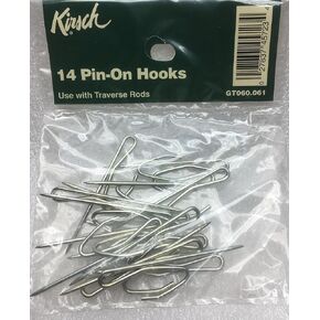 Kirsch 14 Pin-On Hooks Use with Traverse Rods GT060.061