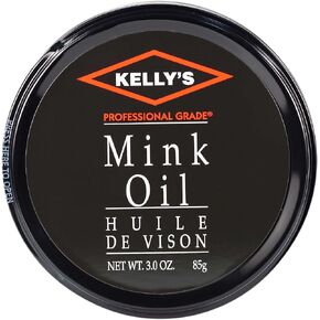 Kelly's Mink Oil for Leather Boots (3 oz) - Professional Grade Leather Cleaner & Conditioner - Waterproof, Preserve, Soften All Smooth Leathercraft, Jacket, Couch, Shoe, Purse - Prevent Salt Damage