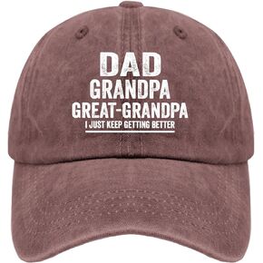 Dad Grandpa Great Caps Custom Baseball Cap Pigment Black Golf Hat Gifts for Her Workout Cap