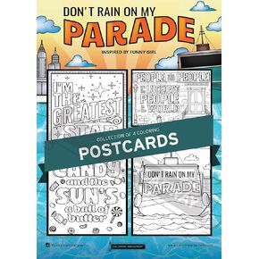Coloring Broadway - Funny Girl Inspired Coloring Pages (Set of 4), Don't Rain on My Parade Musical Merchandise, Printed on Matte Card Stock (8 1/2" x 11"), Ideal Gift for a Broadway Theater Lover