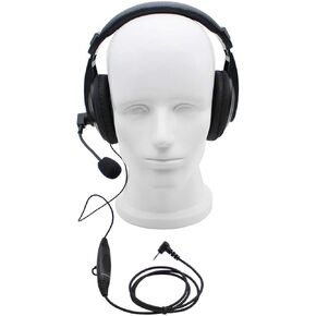 Professional Noise Cancelling Radio Overhead Headsets Headphones with PTT Boom Mic for Motorola MH230R MT350R MT352R MS355R MR355R Talkabout 2 Two Way Radio Walkie Talkie 1-pin