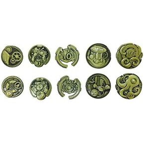 مجموعة عملات Norse Foundry Adventure (الجدة المطلية بالمعدن) مجموعة متنوعة (مجموعة من 10) نمط Steampunk RPG D&D in Kuwait