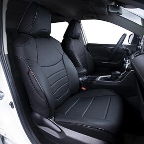 Custom Fit Corolla Cross Car Seat Covers Full Sets for 2021 2022 2023 2024 Toyota Corolla Cross L LE XLE (Non-Hybrid) - Faux Leather(Black)
