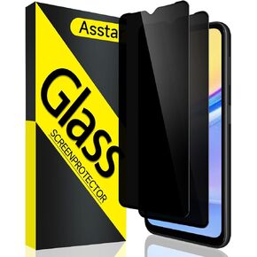 [2 Pack]Asstar for Privacy Screen Protector for Samsung Galaxy A15 5G 6.5",9H Shatterproof Tempered Glass Screen Protector for Samsung Galaxy A15 5G Case Friendly Accessories Military-Grade Protection