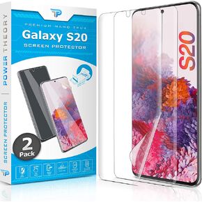 Power Theory مصمم لواقي شاشة Samsung Galaxy S10 [ليس زجاجيًا]، طقم سهل التركيب، صديق للحافظة، غطاء كامل، طبقة مرنة مضادة للخدش، عبوتان