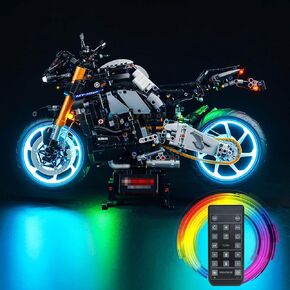 مصباح LED BrickBling لمجموعة بناء Lego Technic Yamaha MT-10 SP 42159، مجموعة إضاءة إصدار التحكم عن بعد (بدون نموذج)، هدية رائعة لمركبات Lego Yamaha أو محبي الدراجات النارية