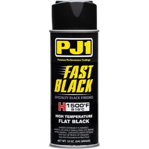 PJ1 16-HIT Flat Black Hi-Temp Spray Paint (Aerosol), 12 oz
