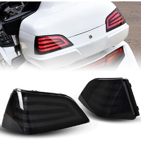 LED Tour Pack Tail Lights for Gold Wing GL1800 01-17, Smoked LED Rear Tour Pack Tail Lights with Running Brake Lights Lamp for Honda Gold Wing GL1800 2001-2017 Accessories (Include LED Light)
