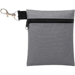 Scott Edward Golf Tee Pouch Travel Gear Professional Zipper Golf Tee/Ball Pouch Bag with Metal Lobster Claw Clip for Valuables and Golf Accessories, Clips to Your Golf Bag for Extra Storage
