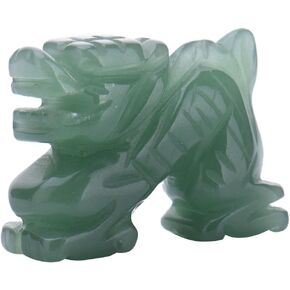 2-Inch Handmade Carved Aventurine Dragon Ornaments Gemstone Statue Figurine Collectible Home Office Decor