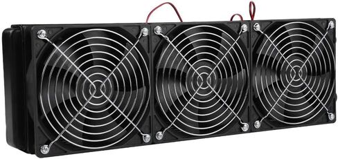 Eboxer CPU Water Cooling Radiator 18 Pipe Aluminum Heat Exchanger for Computer PC CPU Water Cool System, Water Cooling Drain Row with Fan Radiator, 120mm x 360mm in Saudi Arabia