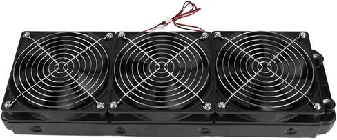 Eboxer CPU Water Cooling Radiator 18 Pipe Aluminum Heat Exchanger for Computer PC CPU Water Cool System, Water Cooling Drain Row with Fan Radiator, 120mm x 360mm in Saudi Arabia