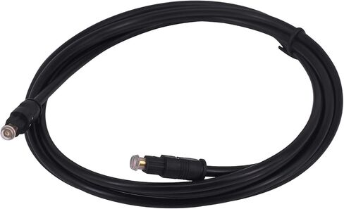 كابل Toslink، [عبوة من قطعتين] سلك صوت رقمي من الألياف الضوئية بطول 1.8 متر مطلي بالذهب Toslink إلى كابل ألياف بصرية Toslink للمسرح المنزلي، ومكبر الصوت، والتليفزيون، وPS4، وXbox والمزيد in Kuwait