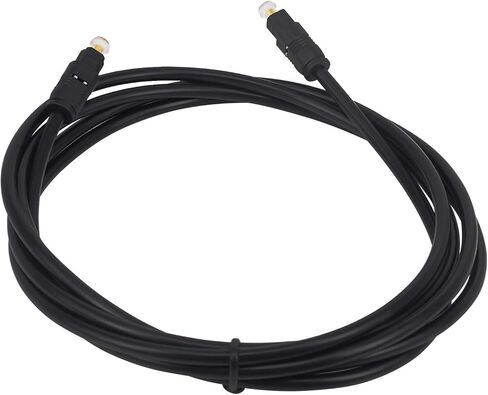 كابل Toslink، [عبوة من قطعتين] سلك صوت رقمي من الألياف الضوئية بطول 1.8 متر مطلي بالذهب Toslink إلى كابل ألياف بصرية Toslink للمسرح المنزلي، ومكبر الصوت، والتليفزيون، وPS4، وXbox والمزيد in Kuwait