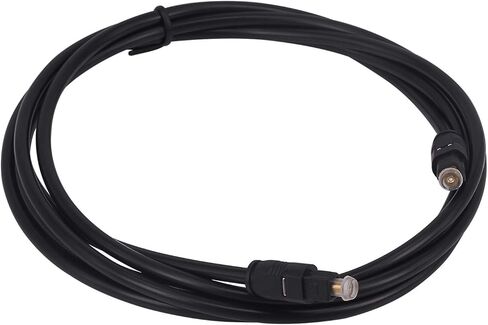 كابل Toslink، [عبوة من قطعتين] سلك صوت رقمي من الألياف الضوئية بطول 1.8 متر مطلي بالذهب Toslink إلى كابل ألياف بصرية Toslink للمسرح المنزلي، ومكبر الصوت، والتليفزيون، وPS4، وXbox والمزيد in Kuwait