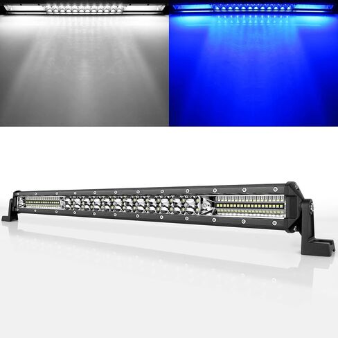 20 Inch Led Light Bar White & Red Strobe Work Pods Light 4x4 Off Road Driving Fog Reverse Light For Trailer Pickup ATV Car Truck Boat 12V 24V IP68 Flashing Warning Auxiliary Lights in Saudi Arabia