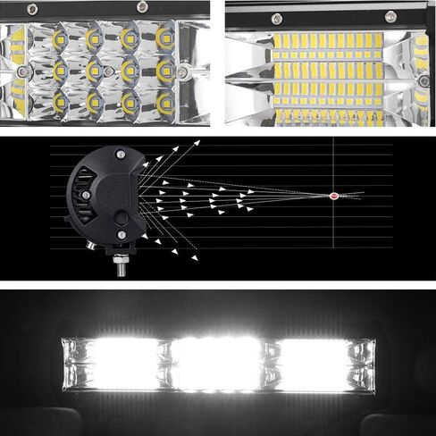 Willpower 45 inch 612W LED Light Bar Triple Row Spot Flood Combo Beam Off Road Driving Lights Waterproof Work Light for Jeep Trucks SUV ATV UTV Boat Lights,12V 24V in Kuwait
