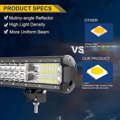 Willpower 45 inch 612W LED Light Bar Triple Row Spot Flood Combo Beam Off Road Driving Lights Waterproof Work Light for Jeep Trucks SUV ATV UTV Boat Lights,12V 24V in Saudi Arabia