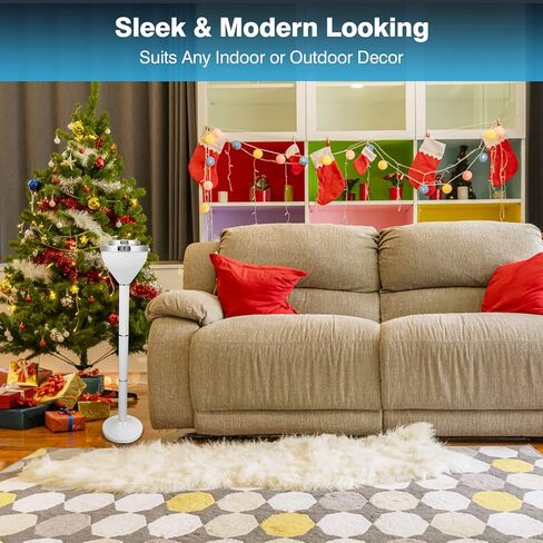 صينية رماد أرضية من IRONWALLS مع غطاء، منفضة سجائر داخلية وخارجية مكونة من 3 أقسام للسجائر مع ارتفاع قابل للتعديل 31 بوصة - 15.7 بوصة، حامل منفضة سجائر سيجار مقاومة للرياح من الفولاذ المقاوم للصدأ للفناء in Kuwait