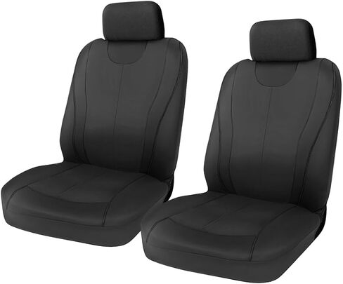 2 Pack Front Car Seat Covers, Polyester Universal Automotive Seat Protectors, Soft Breathable, Car Accessories, Waterproof Auto Seat Cushion Covers Fits Most Car (Beige) in Saudi Arabia