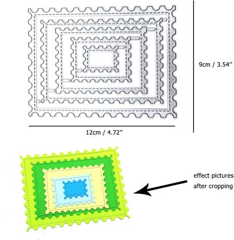 4 أشكال من قوالب القطع، 22 قطعة من قوالب القطع المعدنية من VEINARDYL، أداة نقش قالب استنسل من أجل DIY ألبوم القصاصات الورقية والبطاقات الورقية لتزيين الكيك - مستطيل، دائرة، قلب، زهرة دائرة in Kuwait