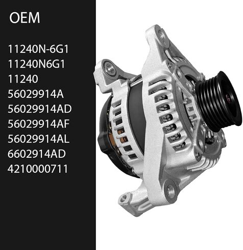 مولد كهربائي لكرايسلر أسبن 2007، دودج دورانجو 2007، نيترو 2007-2010، رام 1500 2009-2010، جيب ليبرتي 2007-2010، كوماندر، جراند شيروكي 2007، رام 1500 2011-2012 6602914AD in Kuwait