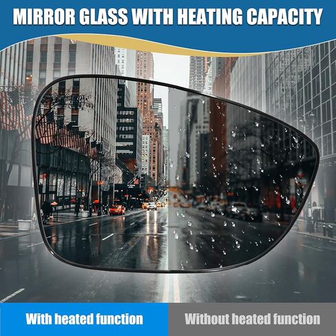Compatible With Honda Accord 2018 2019 2020 2021 2022 Driver Left Side Mirror Glass Replacement, Heated Side Rearview Mirror with Backing Plate in Kuwait